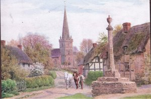 1912年にDent＆Sons Limitedが発行したThe Cottages and the Village Life of Rural Englandのチャイルズウィッカム、Nr Evesham、ウスター 作： Alfred Robert Quinton